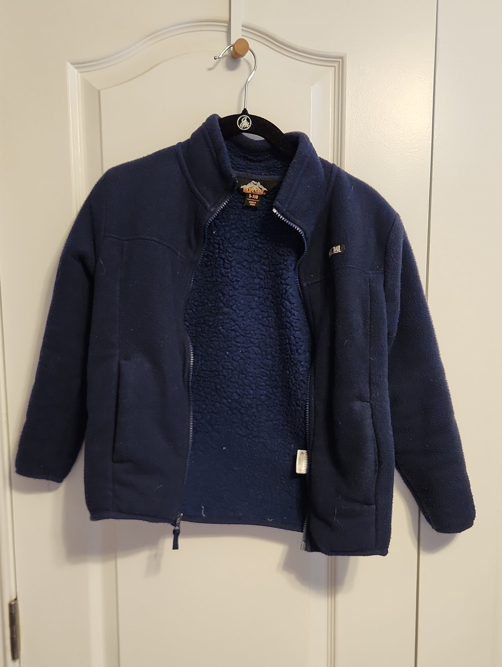 PacificTrail Navy Blue Sherpa-Lined Fleece Jacket for Boys